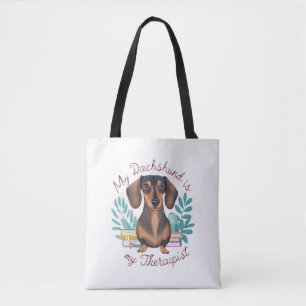 Bolsa Tote Meu Dachshund É O Meu Terapêutico