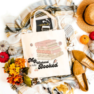 Bolsa Tote Meu Fim de Semana é Livros Rosa Totalmente Tortos,