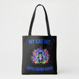 Bolsa Tote Meu Gato Atingiu o Super Saiyajin (De Novo)