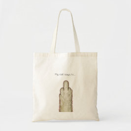 Bolsa Tote Meu gato diz olá...