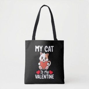 Bolsa Tote Meu Gato É Meu Dia Dos Namorados Divertido Amantes