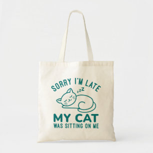 Bolsa Tote Meu Gato Estava Sentado Em Cima de Mim