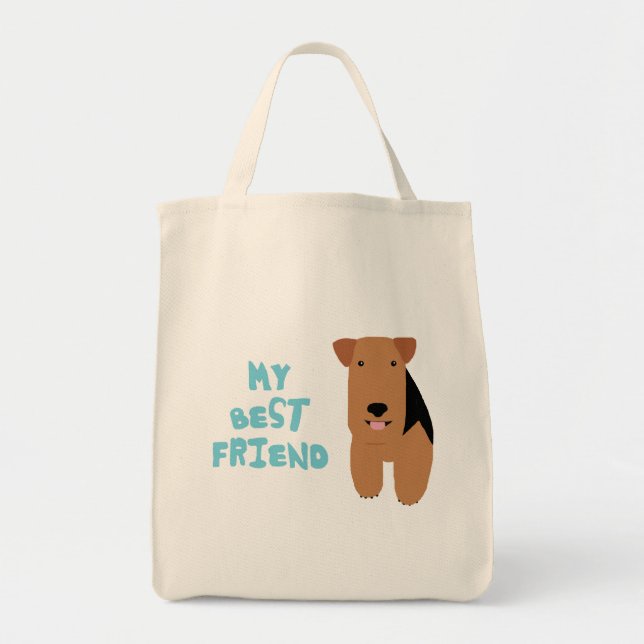 Bolsa Tote Meu melhor amigo galês Terrier (Frente)