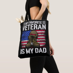 Bolsa Tote Meu Pai É Meu Veterano Favorito Presente para Pai 