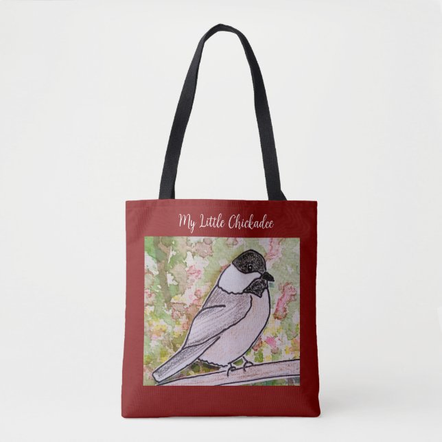 Bolsa Tote Meu Pequeno Frango Vermelho Profundo (Frente)