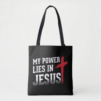 Bolsa Tote Meu Poder Está Em Jesus Cruzando Deus A Camisa Cri