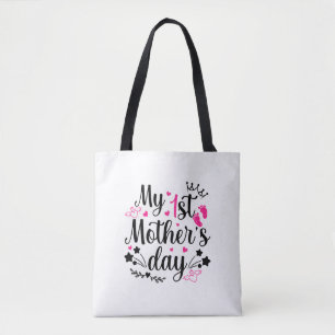 Bolsa Tote Meu Primeiro Dia de as mães Como Mamãe 2