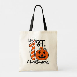 Bolsa Tote Meu Primeiro Truque de Halloween ou Tratar Criança