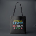 Bolsa Tote Meu Professor Sobreviveu Ao 100º Dia Da Minha Esco<br><div class="desc">Meu Professor Sobreviveu Ao 100º Dia Da Minha Escola</div>