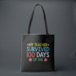 Bolsa Tote Meu Professor Sobreviveu Ao 100º Dia Da Minha Esco<br><div class="desc">Meu Professor Sobreviveu Ao 100º Dia Da Minha Escola</div>