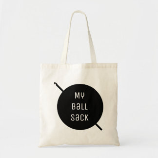 Bolsa Tote Meu Saco de Bola - Saco de Tote Engraçado de Croch