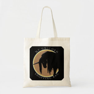 Bolsa Tote Meu Saco de Compras do Unicórn (amarelo e marrom)