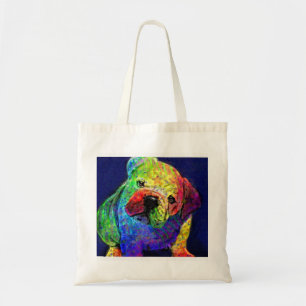 Bolsa Tote meu saco psicadélico do buldogue