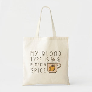 Bolsa Tote Meu Tipo De Sangue É Pumpkin Spice