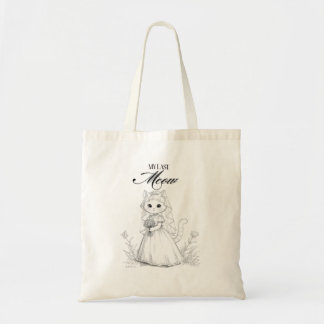 Bolsa Tote Meu Último Design de Despedida de Solteira Meow |