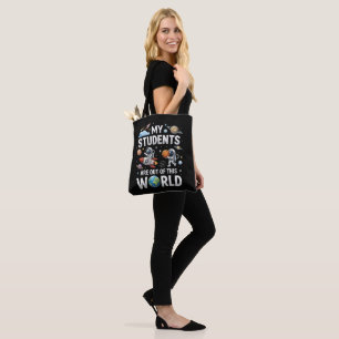 Bolsa Tote Meus Alunos Estão Fora Neste Mundo Espacial
