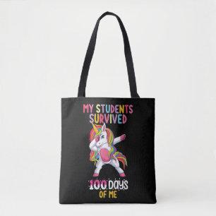 Bolsa Tote Meus Alunos Sobreviveram 100 Dias de Mim Professor