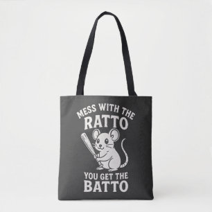 Bolsa Tote Mexa com o Ratto Você Ganha o Batto Camiseta Diver