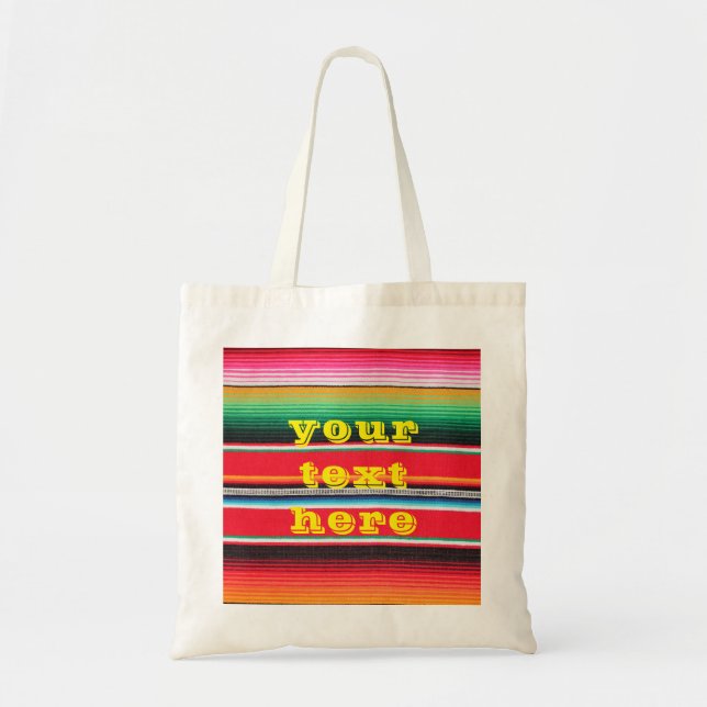 Bolsa Tote méxico mexicano poncho serape (Frente)