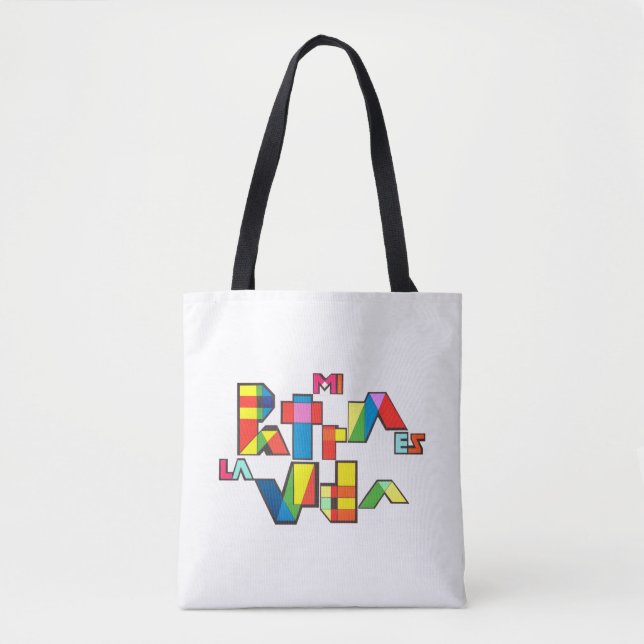 Bolsa Tote MI PATRIA ES LA VIDA Mosaico Colorido (Frente)