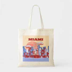 Bolsa Tote Miami Beach, Miami Viagem Art, Retro
