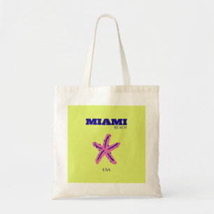 Bolsa Tote Miami, Miami Beach, Viagem Art, Green