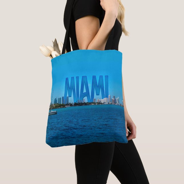 Bolsa Tote Miami Skyline (Close Up)