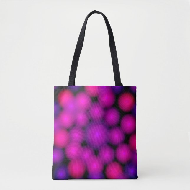 Bolsa Tote Miçangas roxas à distância (Frente)