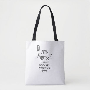 Bolsa Tote Michael completando dois anos de idade carro de br