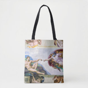 Bolsa Tote Michelangelo - Criação de Adão, Capela Sistina