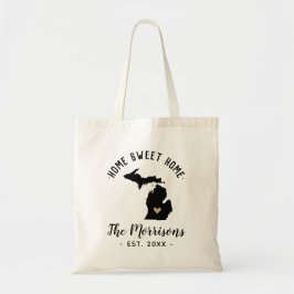 Bolsa Tote Michigan Home Sweet Home Family Monograma