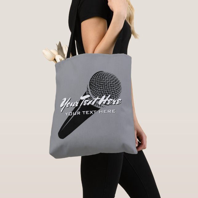 Bolsa Tote Microfone vocal portátil design personalizado (Close Up)