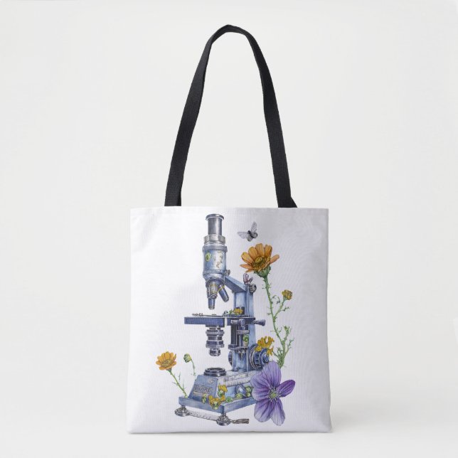 Bolsa Tote Microscópio Floral (Frente)
