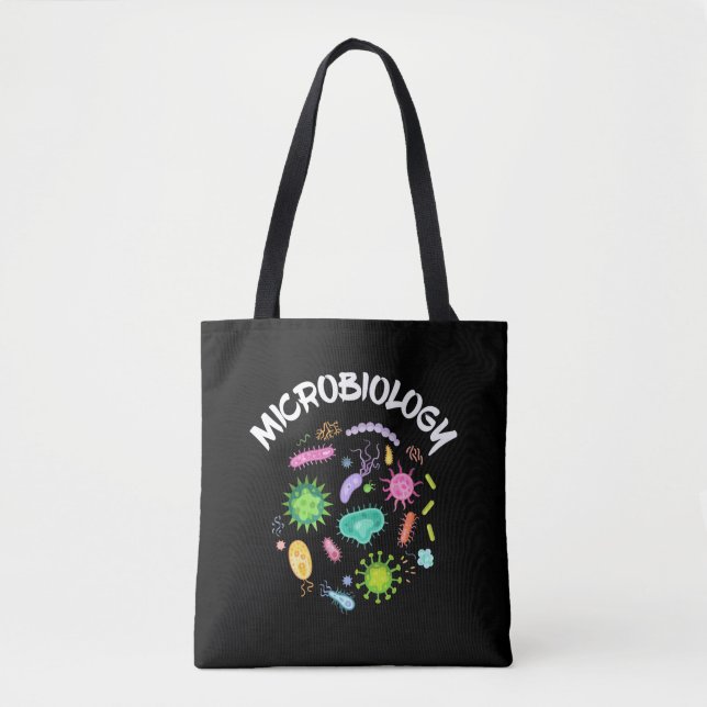 Bolsa Tote Microscópio Microscópio Bactérias Cientistas Micro (Frente)