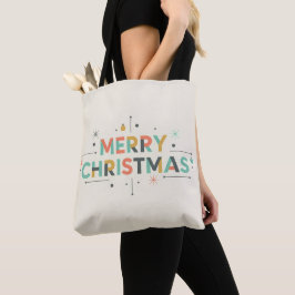Bolsa Tote Mid-Century Merry Christmas – Retro Style