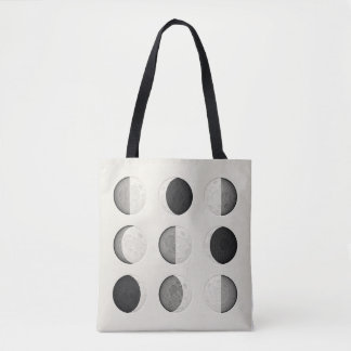 Bolsa Tote Mid-Century Modern Moon Phases Poster | Bauhaus 
