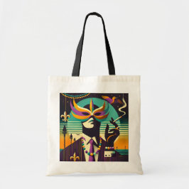 Bolsa Tote Mid Century Retro 60s Mardi Gras The Smoking Man