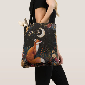 Bolsa Tote Midnight Bloom Fox Floresta