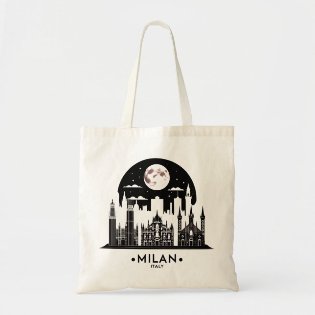 Bolsa Tote Milan Itália Skyline (Frente)
