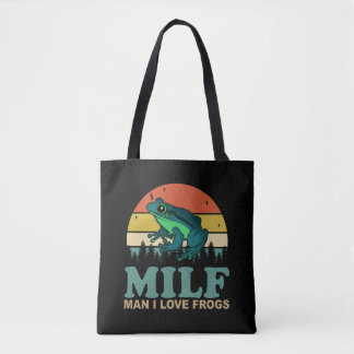 Bolsa Tote MILF Man I Love Sapos Engraçados Sapos Anfíbios Am