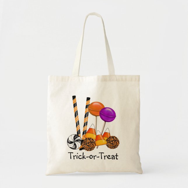 Bolsa Tote Milho de doces do pirulito da doçura ou travessura (Frente)