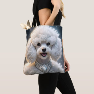 Bolsa Tote Milhões De Dólares De Poodle Branca,