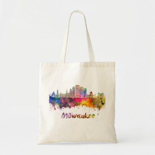 Bolsa Tote Milwaukee V2 skyline em aquarela