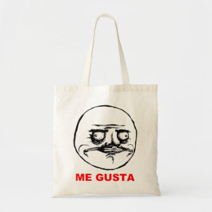 Bolsa Tote Mim cara Meme da raiva de Gusta
