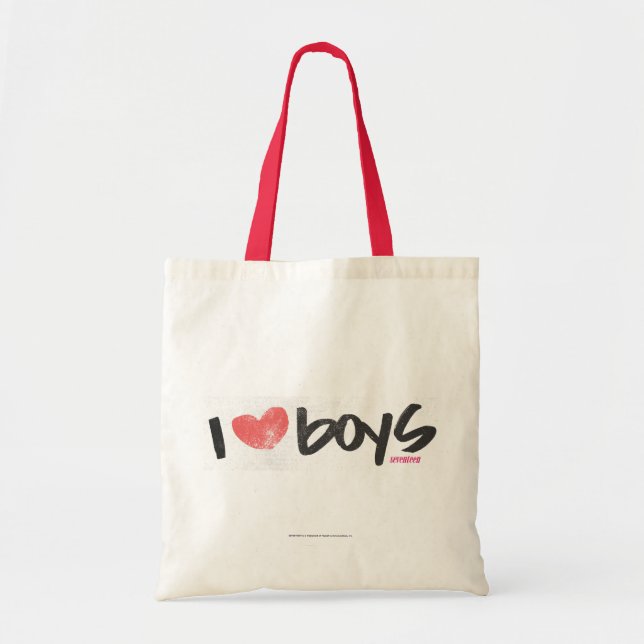Bolsa Tote Mim rosa dos meninos do coração (Frente)