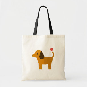 Bolsa Tote Mim sacola do cão do coração