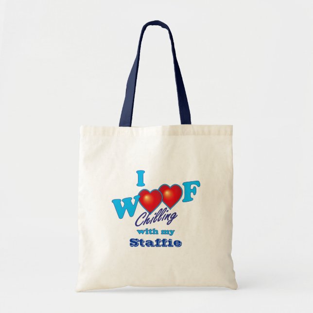 Bolsa Tote Mim Woof Staffies (Frente)