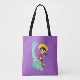 Bolsa Tote Min & Clover   Feliz Cowgirl e Brontosaurus Ride