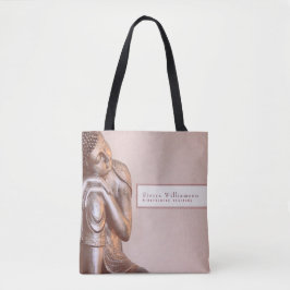 Bolsa Tote Mindfulness cura calmo malva macio Buddha