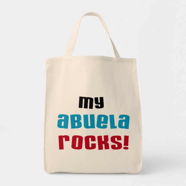 Bolsa Tote Minha Abuela Rocks T-shirts e presentes (Frente)